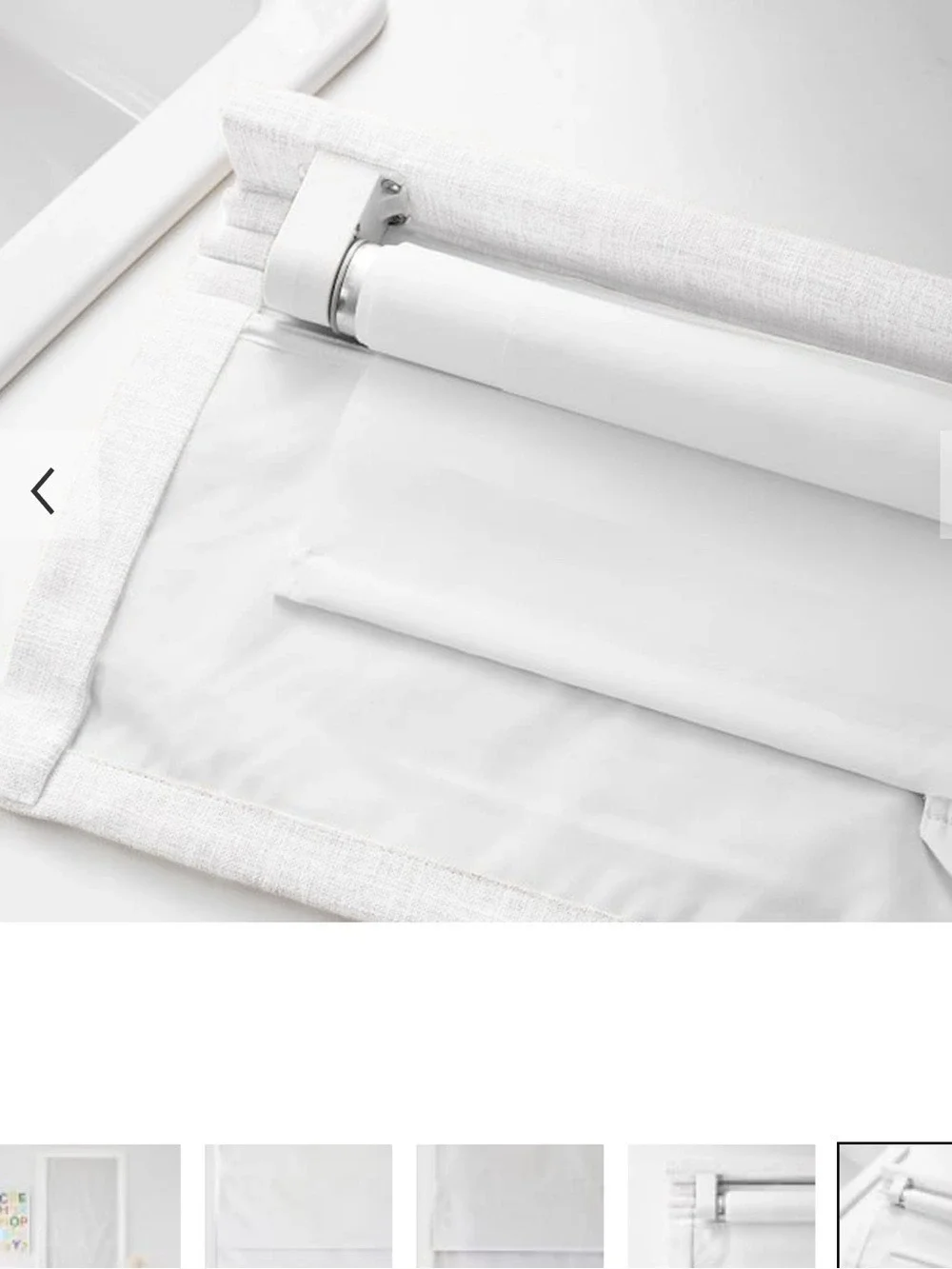 Pottery Barn Kids Linen Blackout Roman Shade White Pink